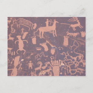 Cartão Postal Cartão-postal Petroglicphs Rock