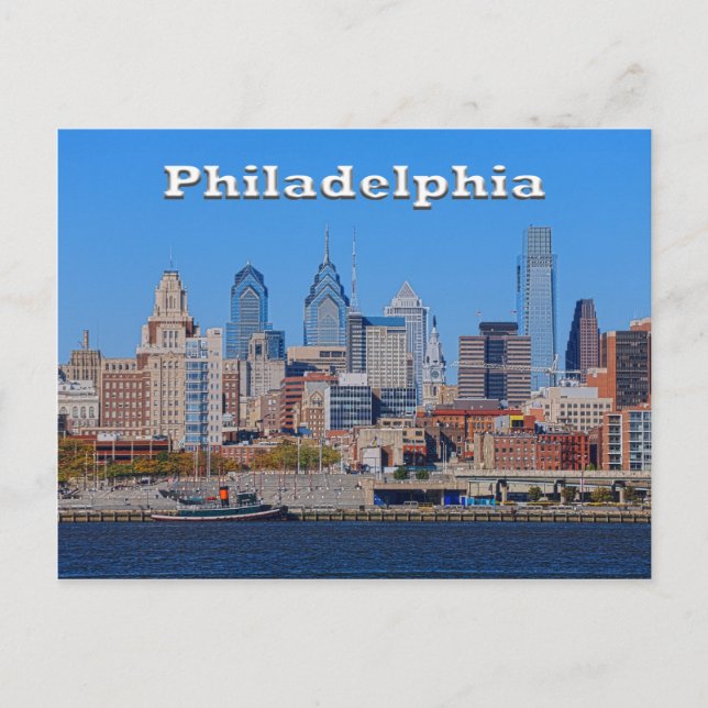 Cartão Postal Cartão-postal Philadelphia Skyline, Medium View II (Frente)