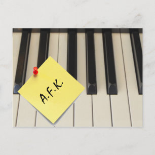 Cartão Postal Cartão-postal Piano A.F.K. (Longe Do Teclado)