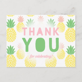 Cartão Postal Cartão-postal Pineapple Obrigado
