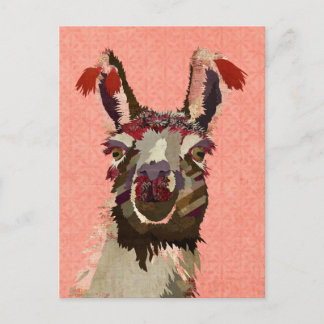 Cartão Postal Cartão-postal PINK ALPACA