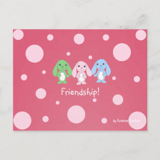 Cartão Postal Cartão-postal Pinky Bunny e Amigos