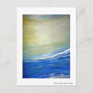 Cartão Postal Cartão-postal Pintado com Onda Oceânica