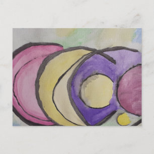 Cartão Postal Cartão-postal Planet Abstrato Art