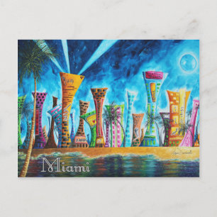 Cartão Postal Cartão-postal Pop de Arte da Flórida de Miami So
