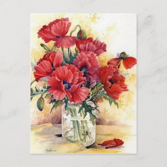 Cartão Postal Cartão-postal - Poppies num Jar (Frente)