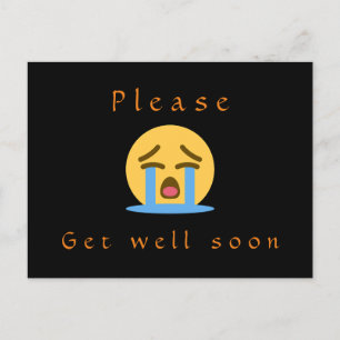 Cartão Postal Cartão-postal: Por favor, fique bem logo, chorando