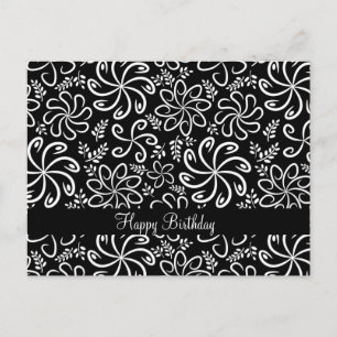 Cartão Postal Cartão-postal preto e branco