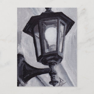Cartão Postal Cartão-postal preto e branco