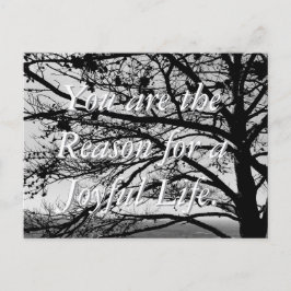 Cartão Postal Cartão-postal preto e branco da natureza padrão