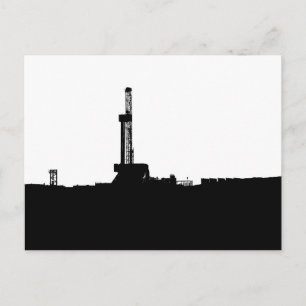 Cartão Postal Cartão-postal preto e branco do anel de perfuraç
