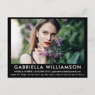 Cartão Postal Cartão-postal preto fotográfico com placa de compu