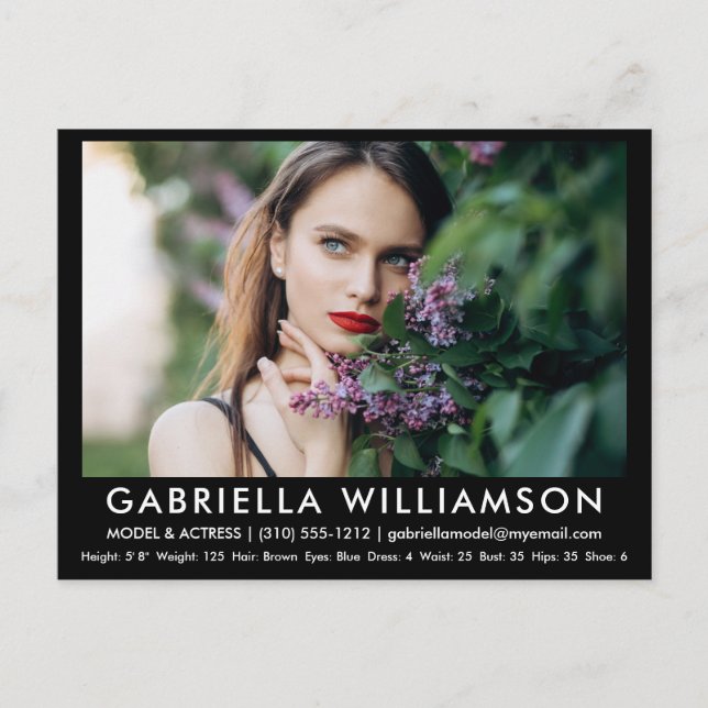 Cartão Postal Cartão-postal preto fotográfico com placa de compu (Frente)