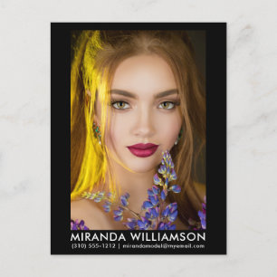 Cartão Postal Cartão-postal preto fotográfico para o Ator 1