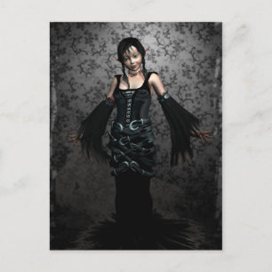 Cartão Postal Cartão-postal preto gótico