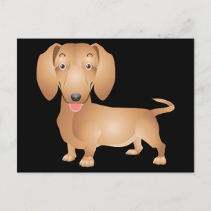 Cartão Postal Cartão-postal preto Vazio Cachshund Puppy