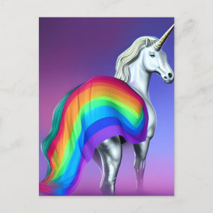 Cartão Postal Cartão-postal Pride Unicorn