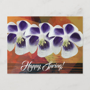 Cartão Postal Cartão-postal Primavera elegante e feliz