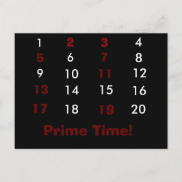 Cartão Postal Cartão-postal Prime Time Math