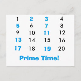 Cartão Postal Cartão-postal Prime Time Math