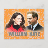 Cartão-postal Príncipe William & Kate Middleton