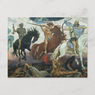 Cartão Postal Cartão-postal Quatro Cavalos de Apocalypse Viktor