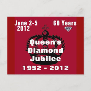 Cartão Postal Cartão-postal Queens Diamond Jubilee 1952-2012