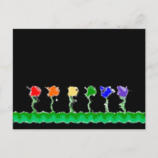 Cartão Postal Cartão-postal Rainbow Flower Garden
