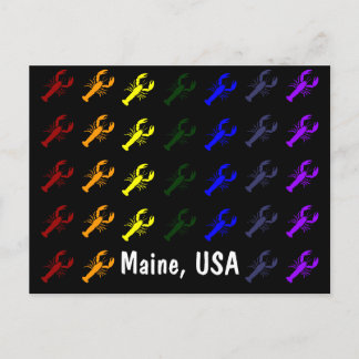 Cartão Postal Cartão-postal Rainbow Lobster Maine