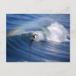 Cartão Postal Cartão-postal Rainbow Over the California Surfer