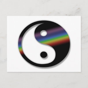 Cartão Postal Cartão-postal Rainbow Yin Yang
