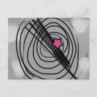 Cartão Postal Cartão-postal Ray-o-grama com Estrela Rosa