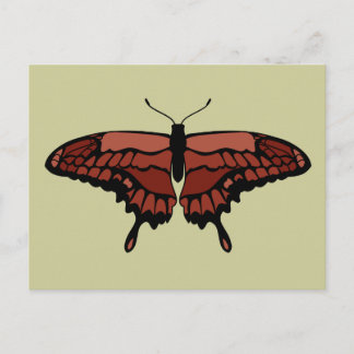 Cartão Postal Cartão-postal Red Butterfly