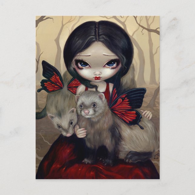 Cartão Postal Cartão-postal "Red Butterfly Ferret" (Frente)