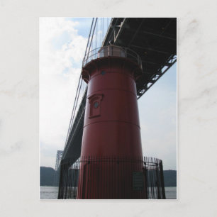 Cartão Postal Cartão-postal Red Lighthouse