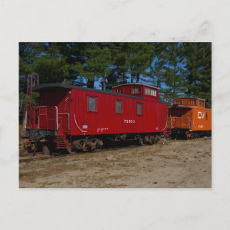 Cartão Postal Cartão-postal Red & Orange Caboose