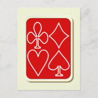 Cartão-postal Red Playing Card
