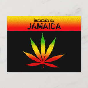 Cartão Postal Cartão-postal Reggae Rasta legal Jammin na Jamaica
