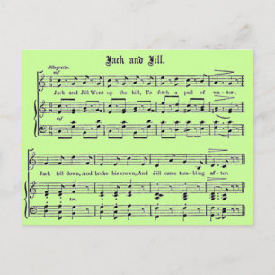 Cartão Postal Cartão-postal Rhyme Jack e Jill
