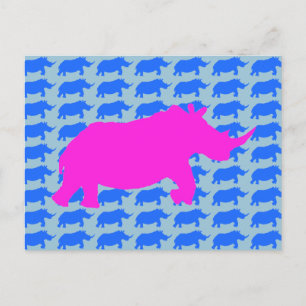 Cartão Postal Cartão-postal Rino Pattern