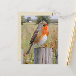 Cartão Postal Cartão-postal Robin Redbreast