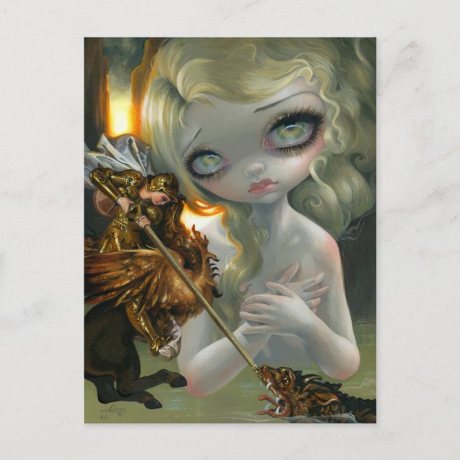 Cartão Postal Cartão-postal "Roger e Angelica" (Frente)