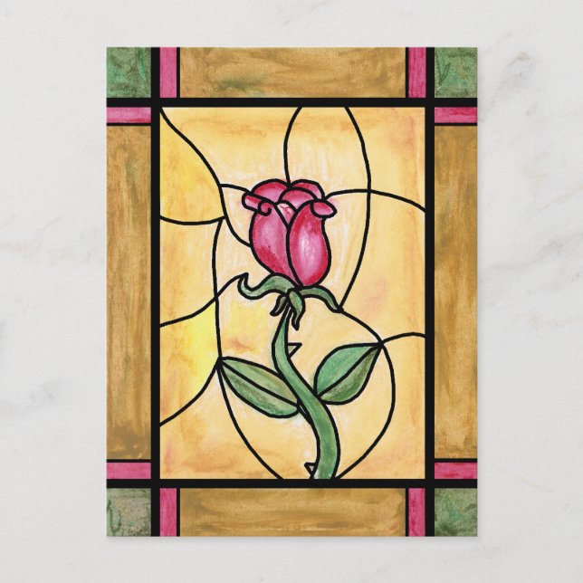 Cartão Postal Cartão-postal rosa (Frente)