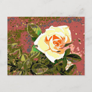 Cartão Postal Cartão-postal Rosa da vovó