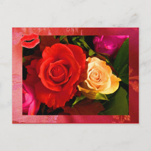 Cartão Postal Cartão-postal Rosa II Amarelo