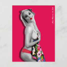 Cartão Postal Cartão-postal rosa-quente com pintura retrorreflec