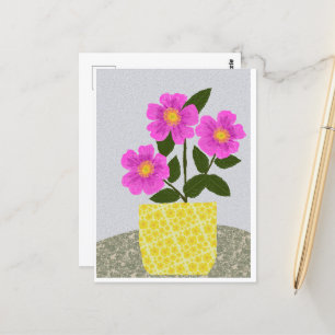 Cartão Postal Cartão-postal Rosa selvagem