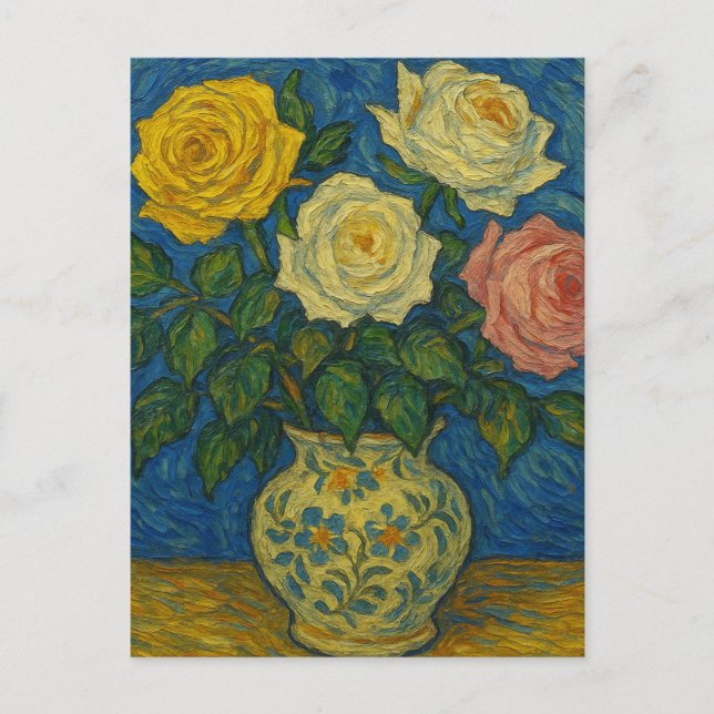 Cartão Postal Cartão-postal rosas (Frente)