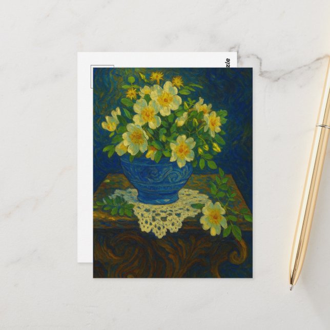 Cartão Postal Cartão-postal rosas (Frente/Verso In Situ)