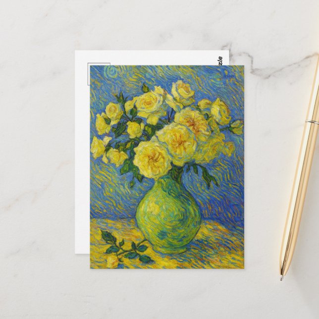 Cartão Postal Cartão-postal rosas (Frente/Verso In Situ)